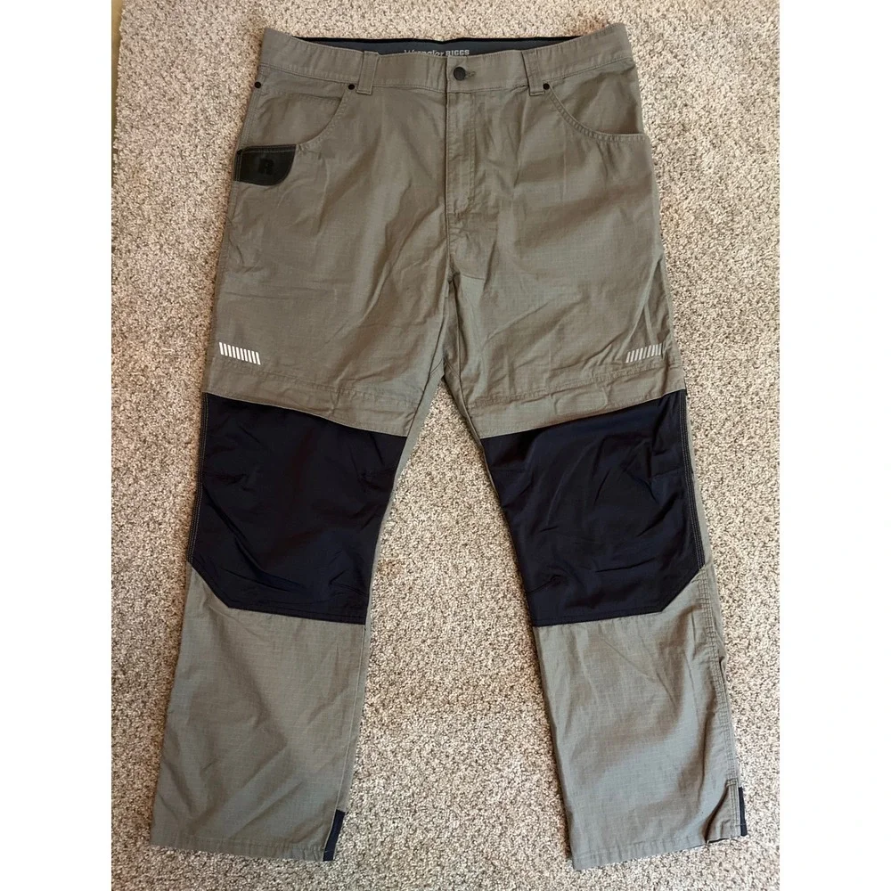 Wrangler Riggs Workwear Mens Pants 40x30 Ripstop Reinforced Knee Reflect Utility